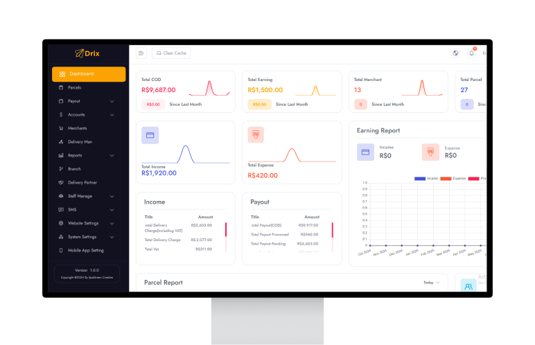 Drix COD management and payout dashboard