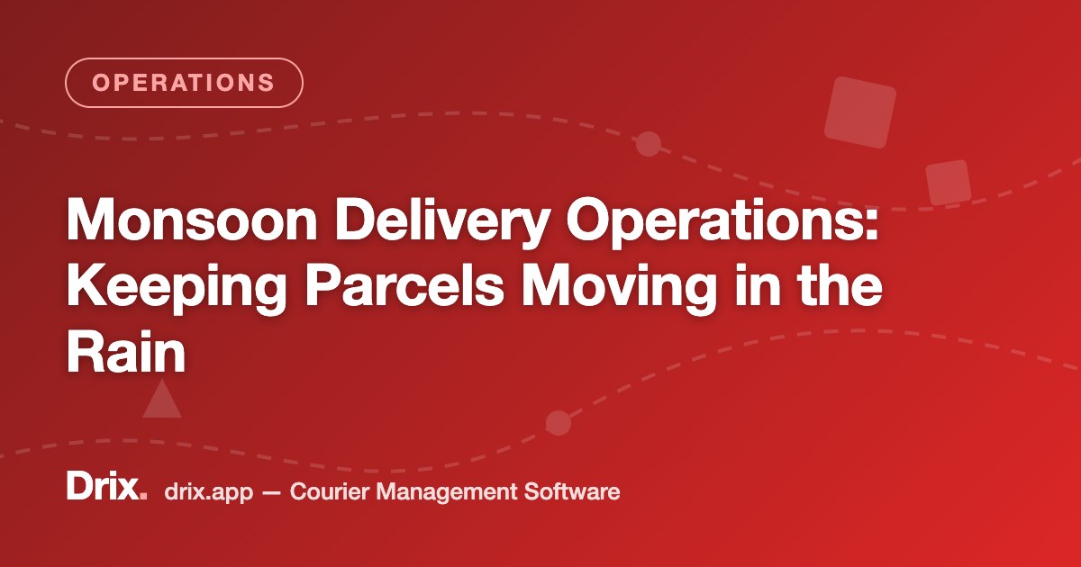 Monsoon Delivery Operations: Keeping Parcels Moving in the Rain